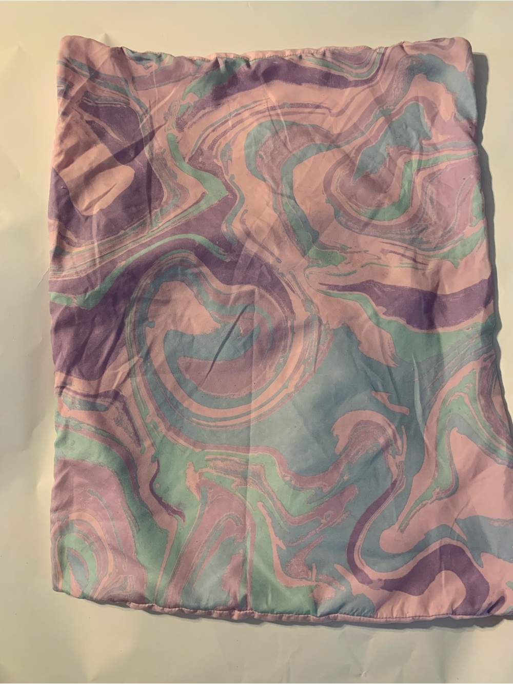 Y2K Pastal Pink Purple Swirl Marble Satin Pillowcase Standard Size Envelope Clos